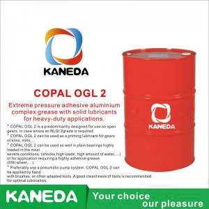 KANEDA COPAL OGL 2 Extreme pressure adhesive aluminium complex grease with solid lubricants for heavy-duty applications.